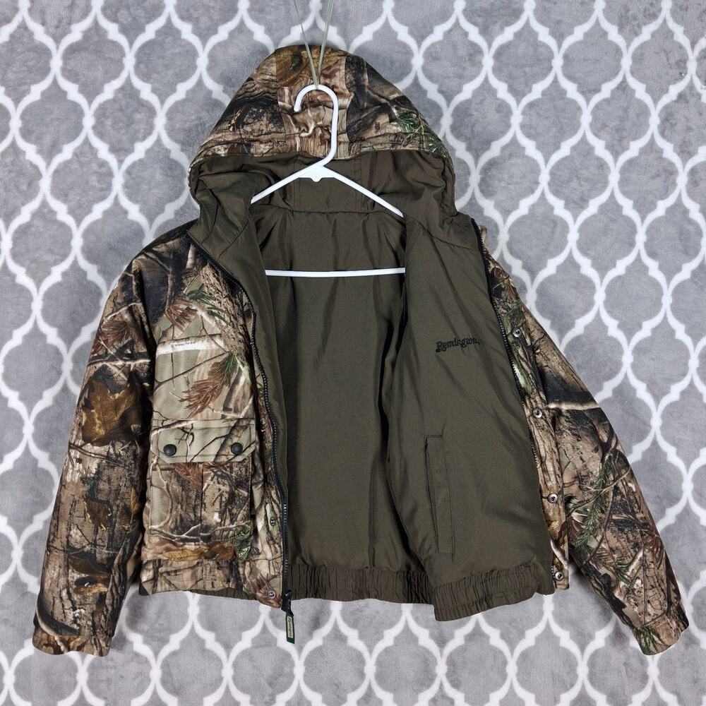 Remington Realtree Hardwood Jacket Youth 12/14 Reversible Hooded Insulated